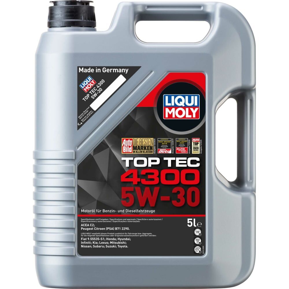 НС-синтетическое моторное масло LIQUI MOLY Top Tec 4300 5W-30 C2