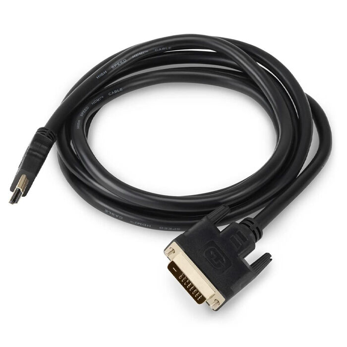 Кабель HDMI - DVI 1.8м Buro BHP RET HDMI_DVI18 позолоченные контакты, черный
