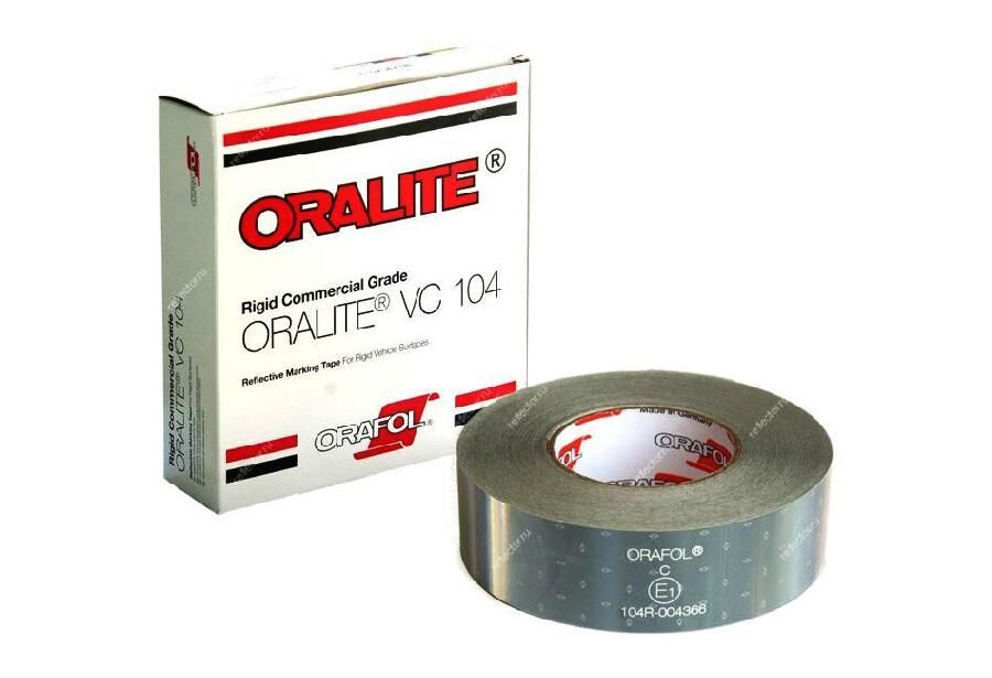 Светоотражающая лента Orafol Oralite (Reflexite) VC104 Rigid Grade Commercial для жесткого борта, белая 0.05x50 м