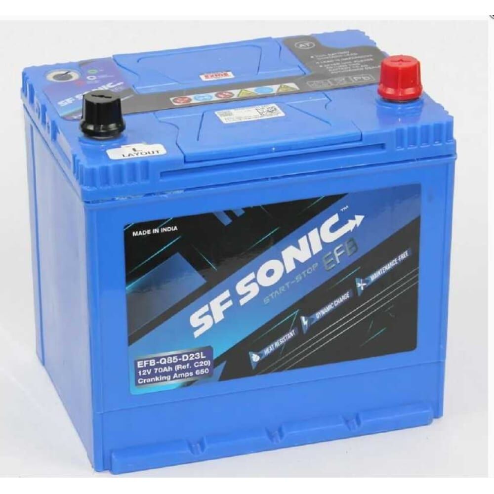 Автомобильный аккумулятор SF Sonic Efb 6ст-70.0 (85d23l) EFB-Q85-D23L