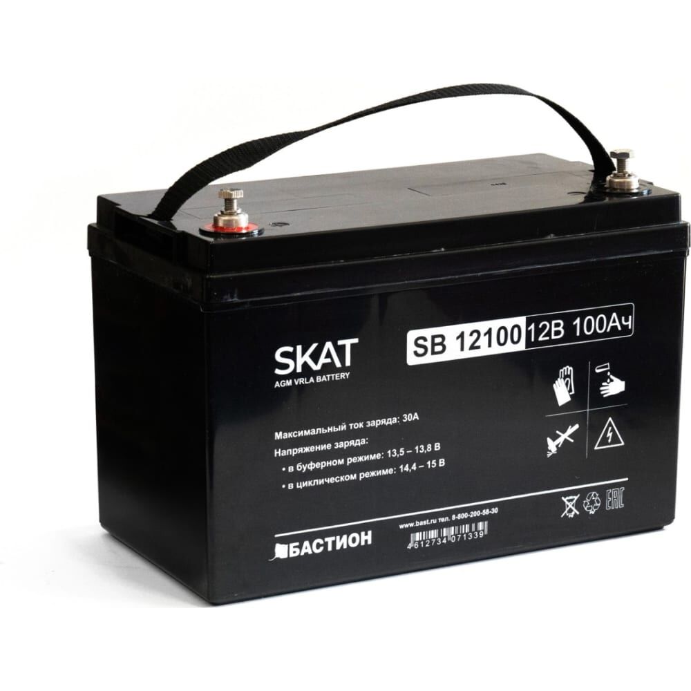 Аккумулятор свинцово-кислотный SKAT SB 12100 Бастион 2542