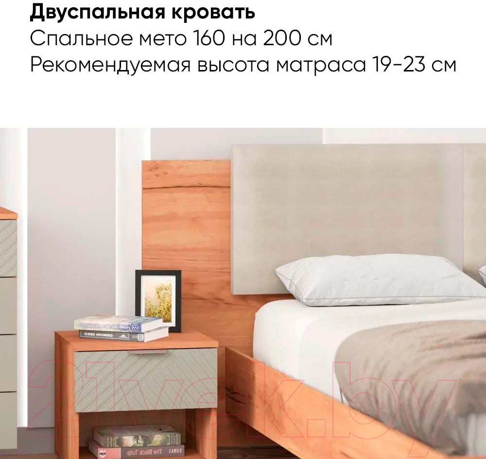 Двуспальная кровать Doma Леон 160x200 3