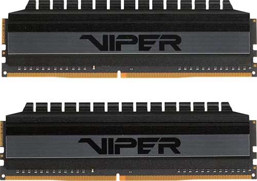 Оперативная память Patriot DDR4 2x4Gb 3000MHz PVB48G300C6K Viper 4 Blackout RTL Gaming PC4-24000 CL16 DIMM 288-pin 1.35В