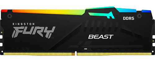 Оперативная память Kingston DDR5 32GB 5200Mhz FURY Beast Black RGB (KF552C40BBA-32)
