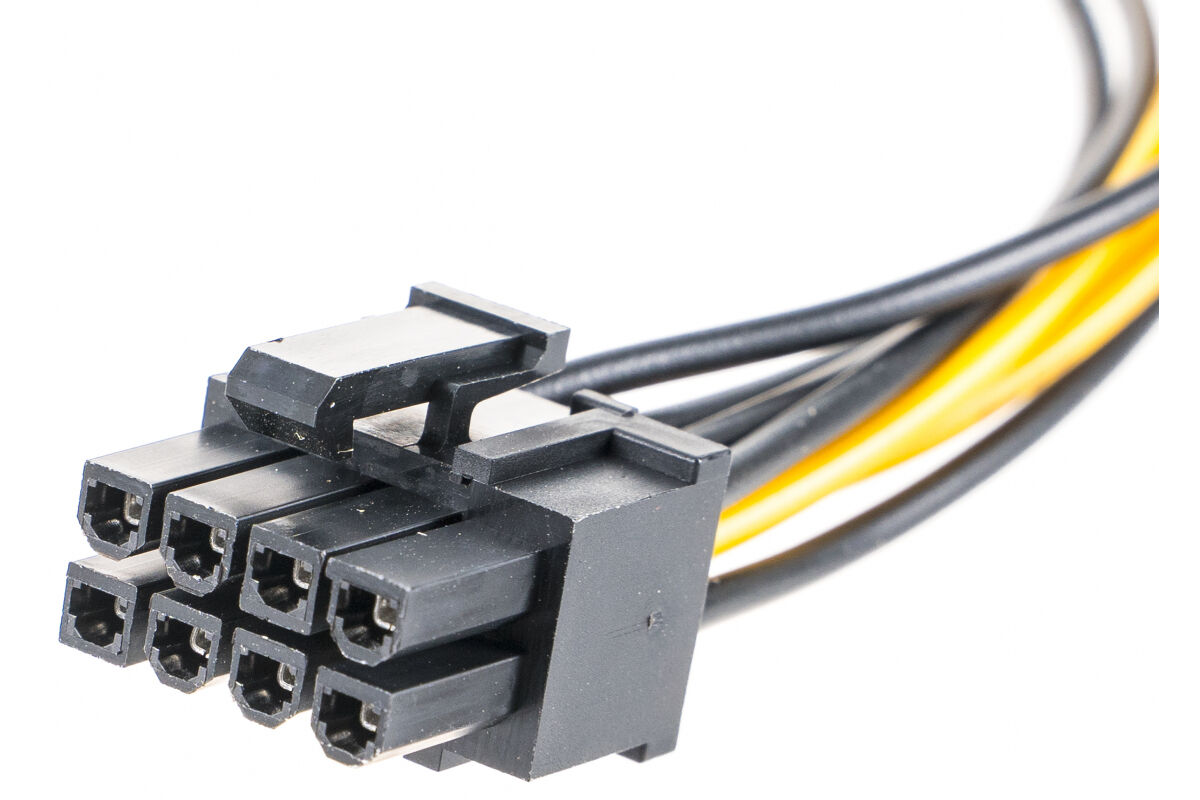 Удлинитель кабеля питания PCI-Express 6+2pin M/ PCI-Express 8pin F, 30см "Cablexpert" 2