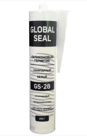 Герметик силиконовый санитарный 290гр белый GS28 GlobalSeal