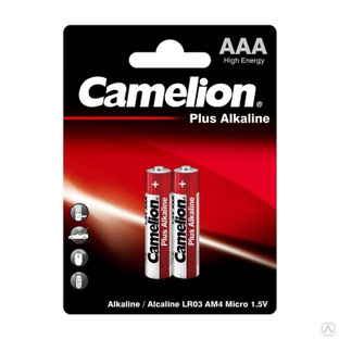 Батарейка алкалиновая AAA/LR03 BL-2, 2шт Camelion 1651 