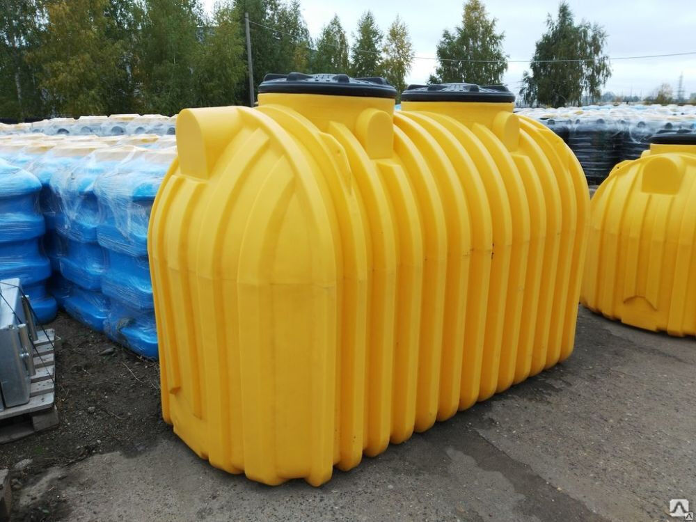 Резервуар пластиковый усиленный 3000 литров для канализации