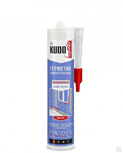 Герметик силиконовый универсальный KUDO KSK-101, белый 280мл 