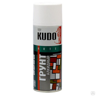 Грунт аэрозольный алкидный KU-2004 белый KUDO 520мл 