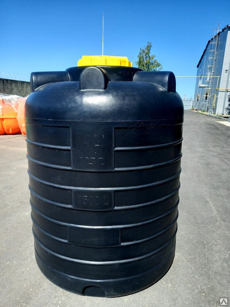 Емкость пластиковая цилиндрическая 1000 литров для удобрений КАС 2