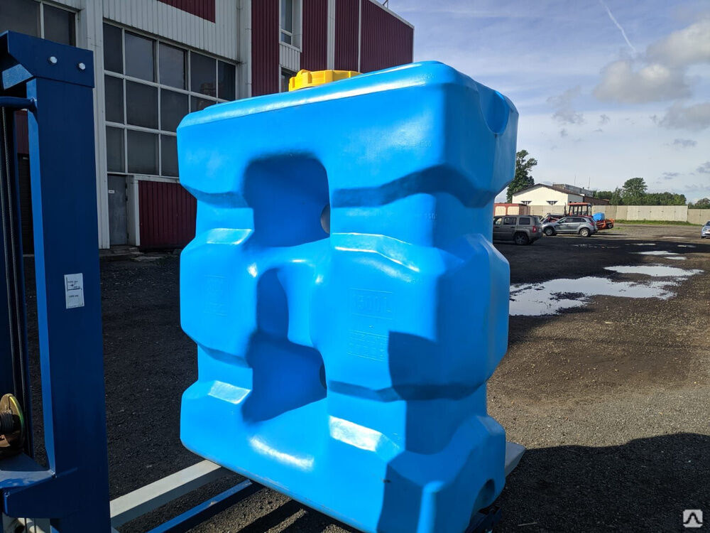 Бак пластиковый прямоугольный 1500 л для воды для бани, сауны, дома