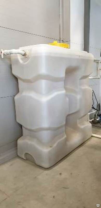 Бак пластиковый прямоугольный 1500 л для воды для бани, сауны, дома 15