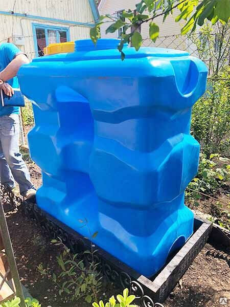 Бак пластиковый прямоугольный 1500 л для воды для бани, сауны, дома 23