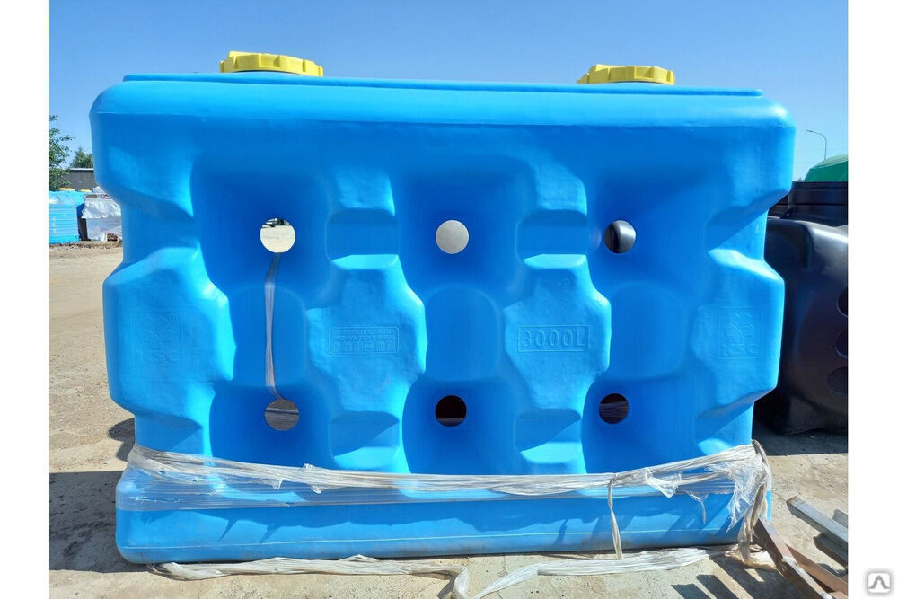Емкость пластиковая прямоугольная 3 куба (3000 литров) для водоснабжения