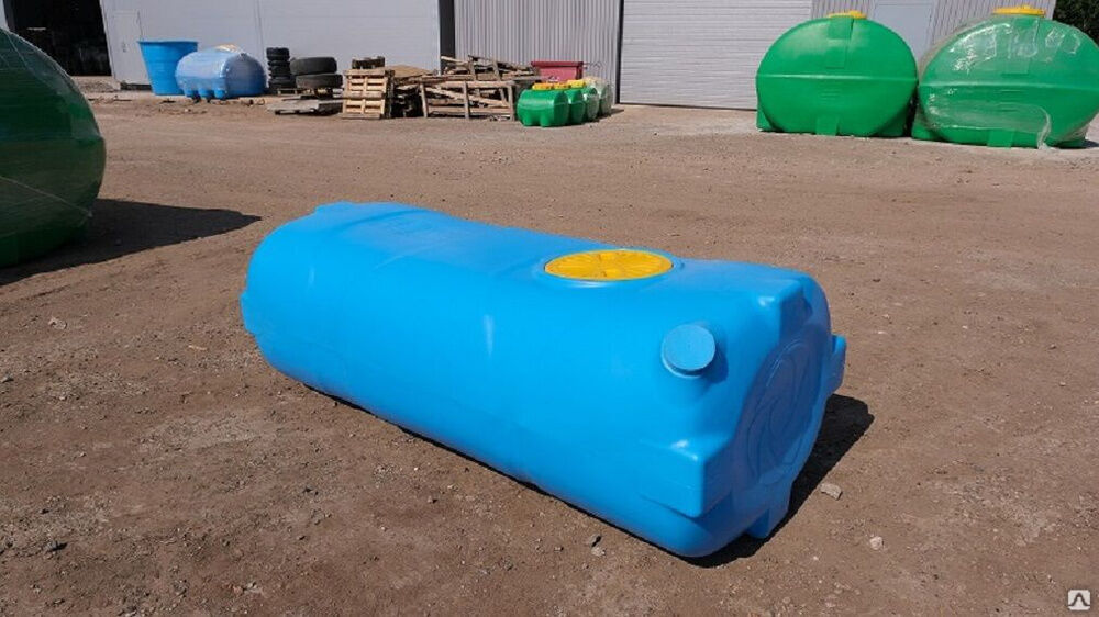 Пластиковый бак прямоугольный 750 л вертикальный для воды и топлива 15