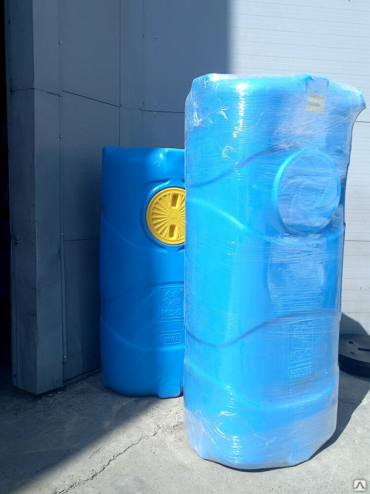 Пластиковый бак прямоугольный 750 л вертикальный для воды и топлива 19