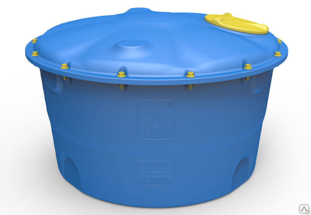 Бак пластиковый с съемной крышкой для бассейна 2000 литров