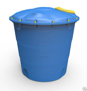 Бак вертикальный с крышкой для запаса воды 2000 л пластиковый Накопительный #1