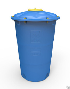 Бак пластиковый с крышкой для водоснабжения 1000 л универсальный круглый #1