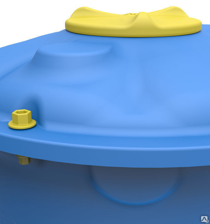 Бак пластиковый с крышкой для водоснабжения 750 л универсальный круглый 3