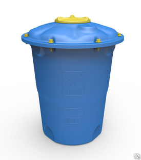 Бак пластиковый с крышкой для водоснабжения 500 л универсальный круглый #1