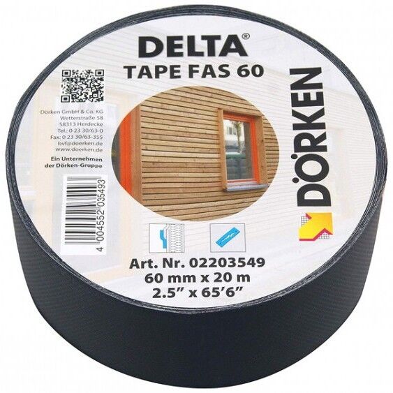 Лента Delta Tape FAS 60, 60мм х 20м из райнакрилата для нахлестов фасадных мембран