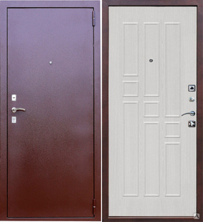 Дверь металлическая ( входная ) Verda Гарда 8мм. (дуб рустикальный, белый ясень) #1