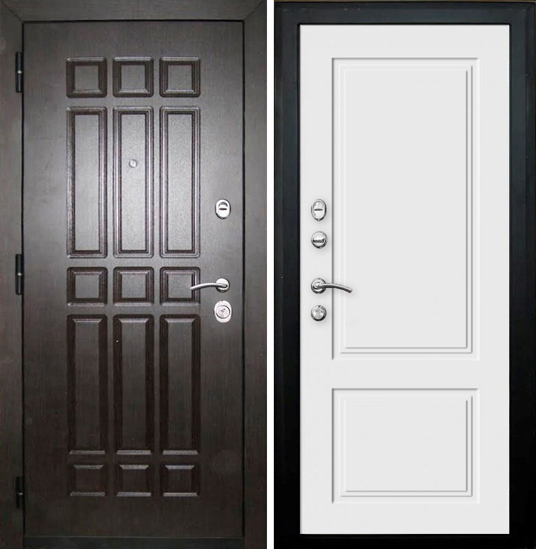 Дверь металлическая (входная ) Verda SD-Prof-5 Сенатор Венге/Квадро-2 эмаль (Белый)