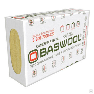 Теплоизоляция Baswool Вент Фасад 70 кг/м3 (150*600*1200) 2шт. 1,44м2 (0,216 м3) 