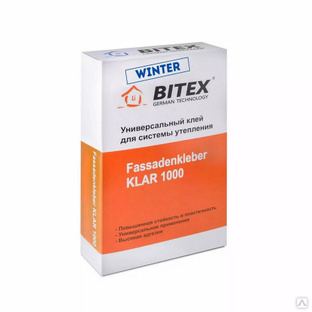 Штукатурно-клеевая смесь Bitex Fassadenkleber KLAR 1000 Winter зимний, 25 кг 
