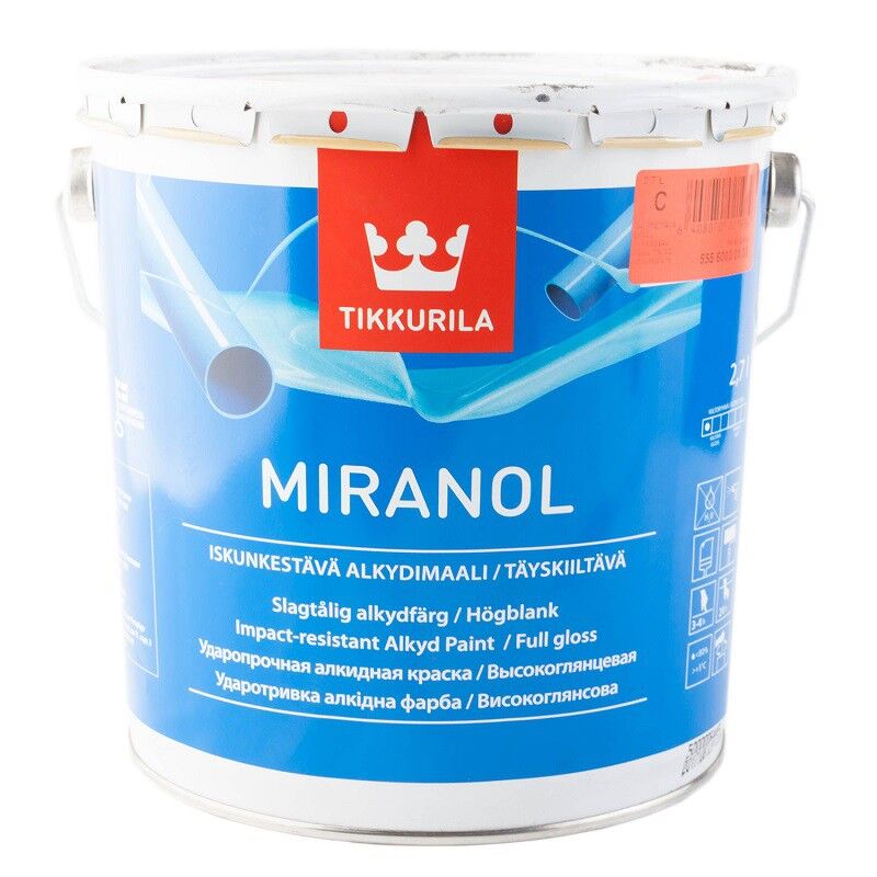 Эмаль алкидная универсальная суперглянцевая Miranol цвет L357, 2,7л Тиккурила 1