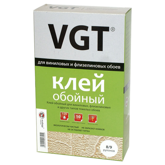 Клей обойный VGT, 300 гр, сухой, подходит для любых тяжелых видов обоев