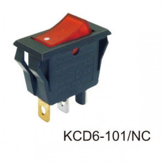 Переключатель KCD6-101/NC on-off 3 контакта 15A, 250В (красный с белой точкой) 1