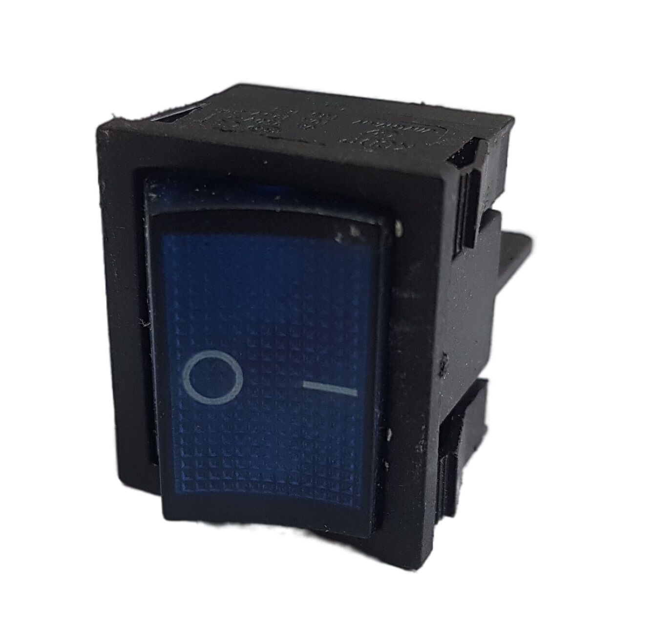 Переключатель широкий с подсветкой KCD2-501/4PN on-off, 4 контакта, 6A,12V (синий)