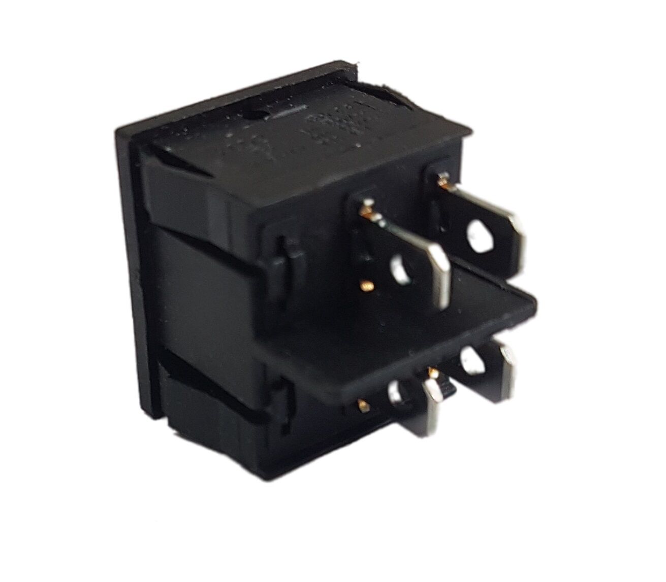 Переключатель широкий с подсветкой KCD2-501/4PN on-off, 4 контакта, 6A,12V (желтый) 2