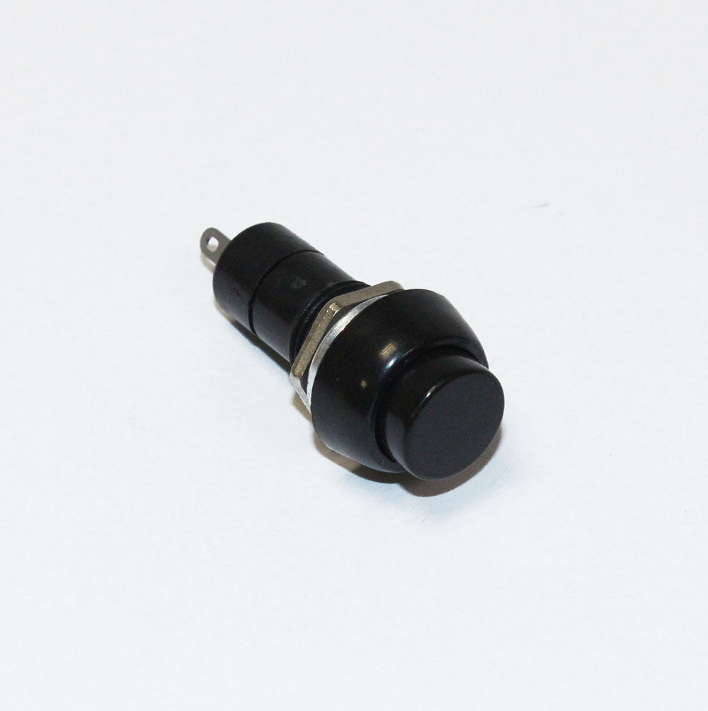 Кнопка с фиксацией круглая RWD-208 (PBS11A) off-(on), 2 контакта, 1A, 250V (чёрный)