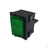 Переключатель широкий с подсветкой KCD2-501/4PN on-off, 4 контакта, 6A,12V (зелёный) #1