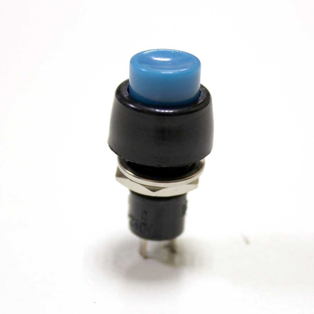 Кнопка с фиксацией круглая PBS-20A (DS-450) off-(on), 2 контакта, 1A, 250V (синий)