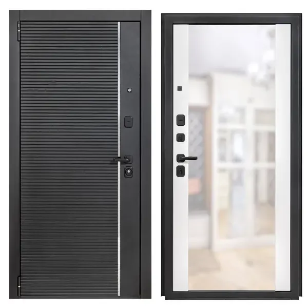 Дверь входная металлическая Порта Р-3 98x205 см левая белая