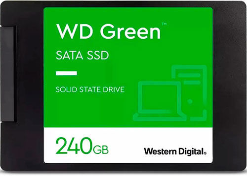 SSD накопитель Western Digital 2.5 Green 240 Гб SATA III 3D-NAND TLC (WDS240G3G0A)