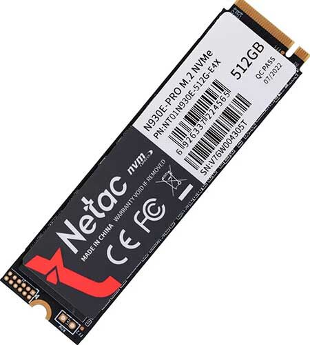 SSD накопитель Netac M.2 N930E Pro 512 Гб PCIe 3D NAND TLC (NT01N930E-512G-E4X)