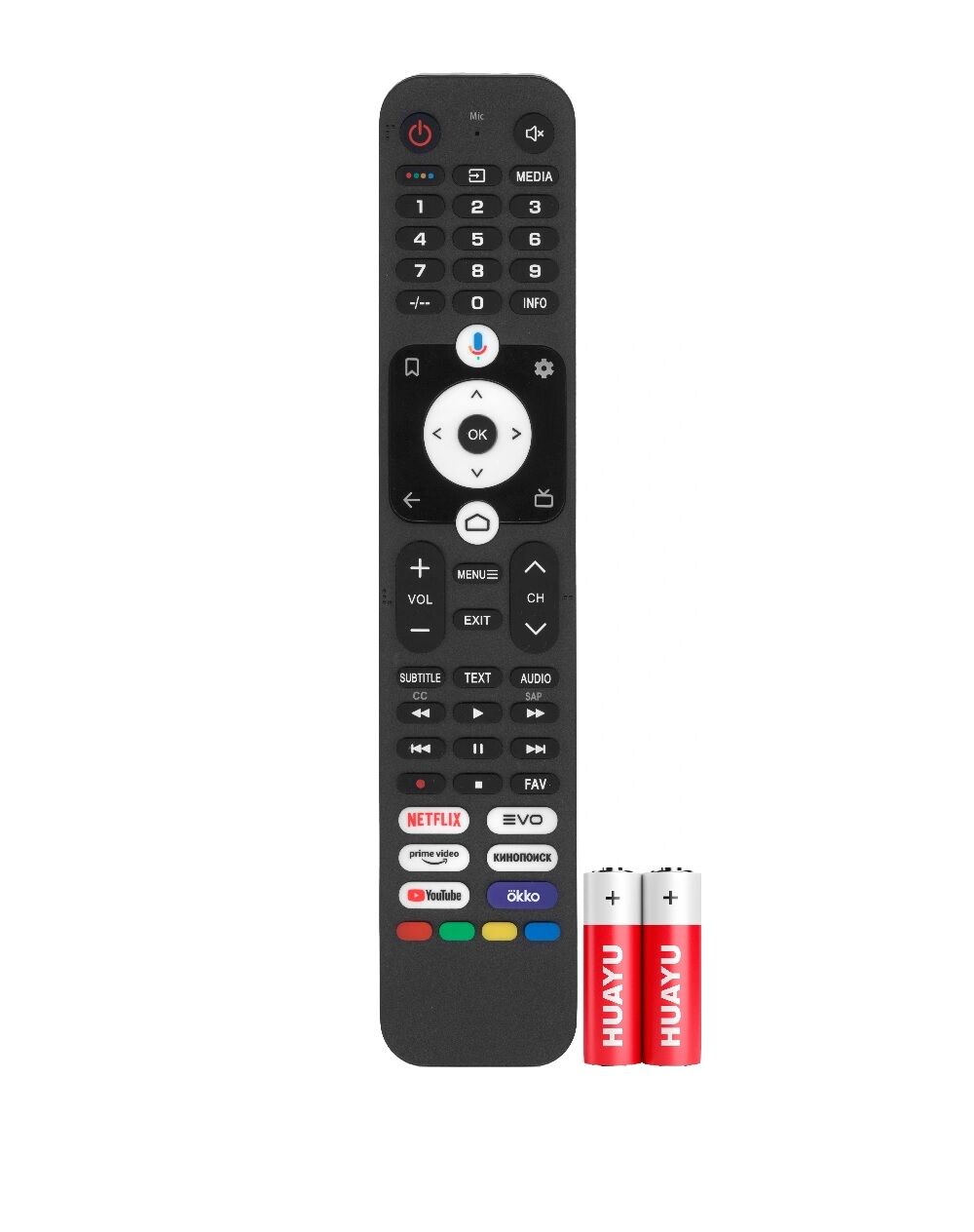 Пульт ДУ HTR-U32R для телевизора Haier с голосовым управлением SMART TV (с батарейками в комплекте)