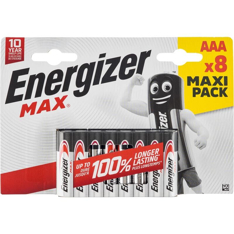Батарейка AAA мизинчиковая Energizer Max (8 штук в упаковке)