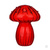 Ваза в форме гриба, 9x12см, стекло, цвет красный, арт.03-4 #3