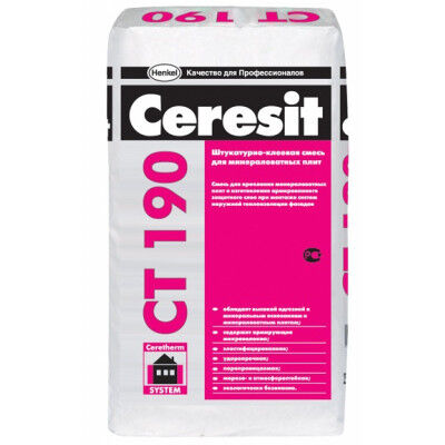 Клей для теплоизоляции CERESIT CT 190 25 кг
