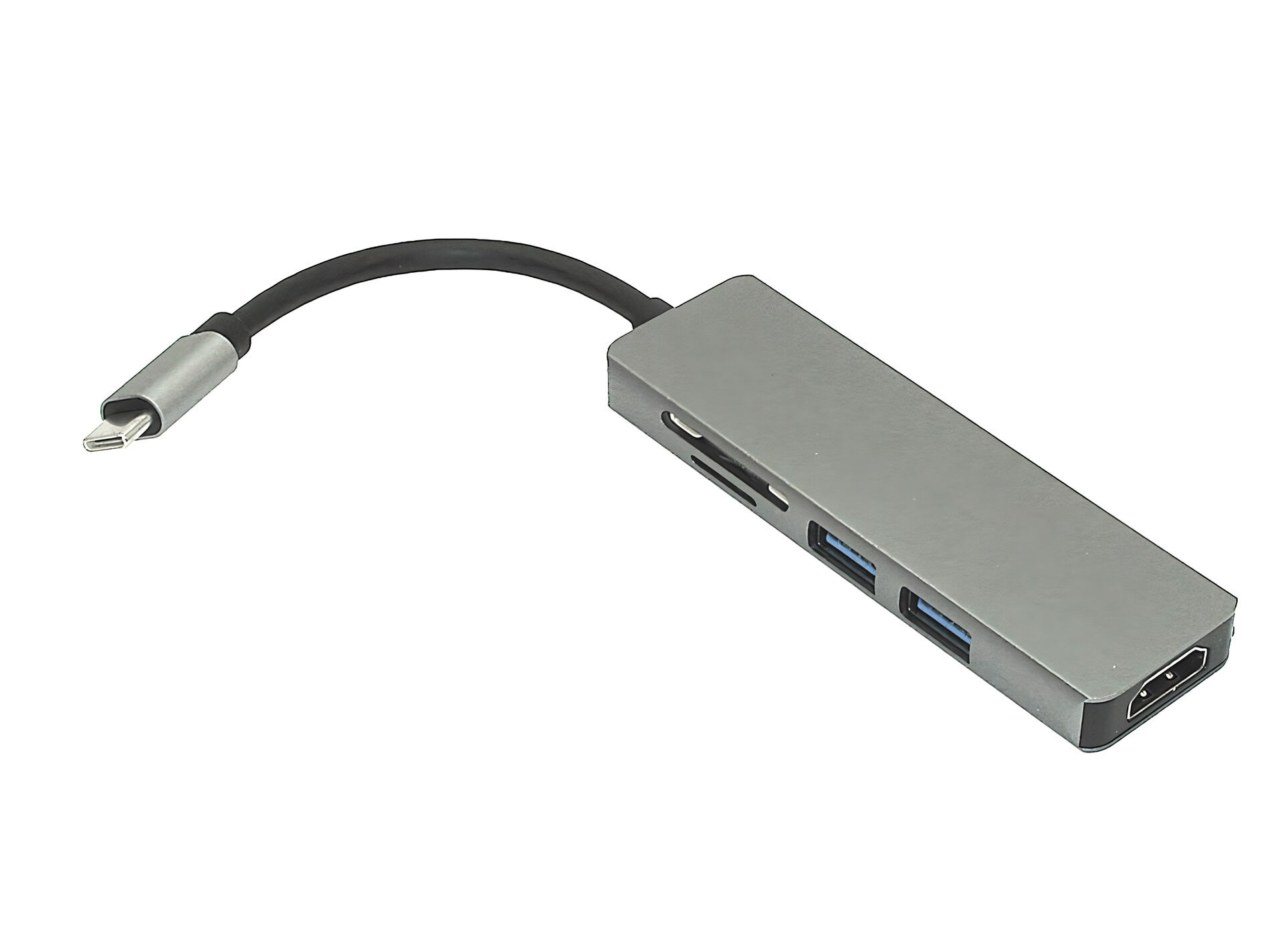 Адаптер Type C на HDMI, USB 3.0*2 + SD/TF для MacBook Переходники для ноутбуков
