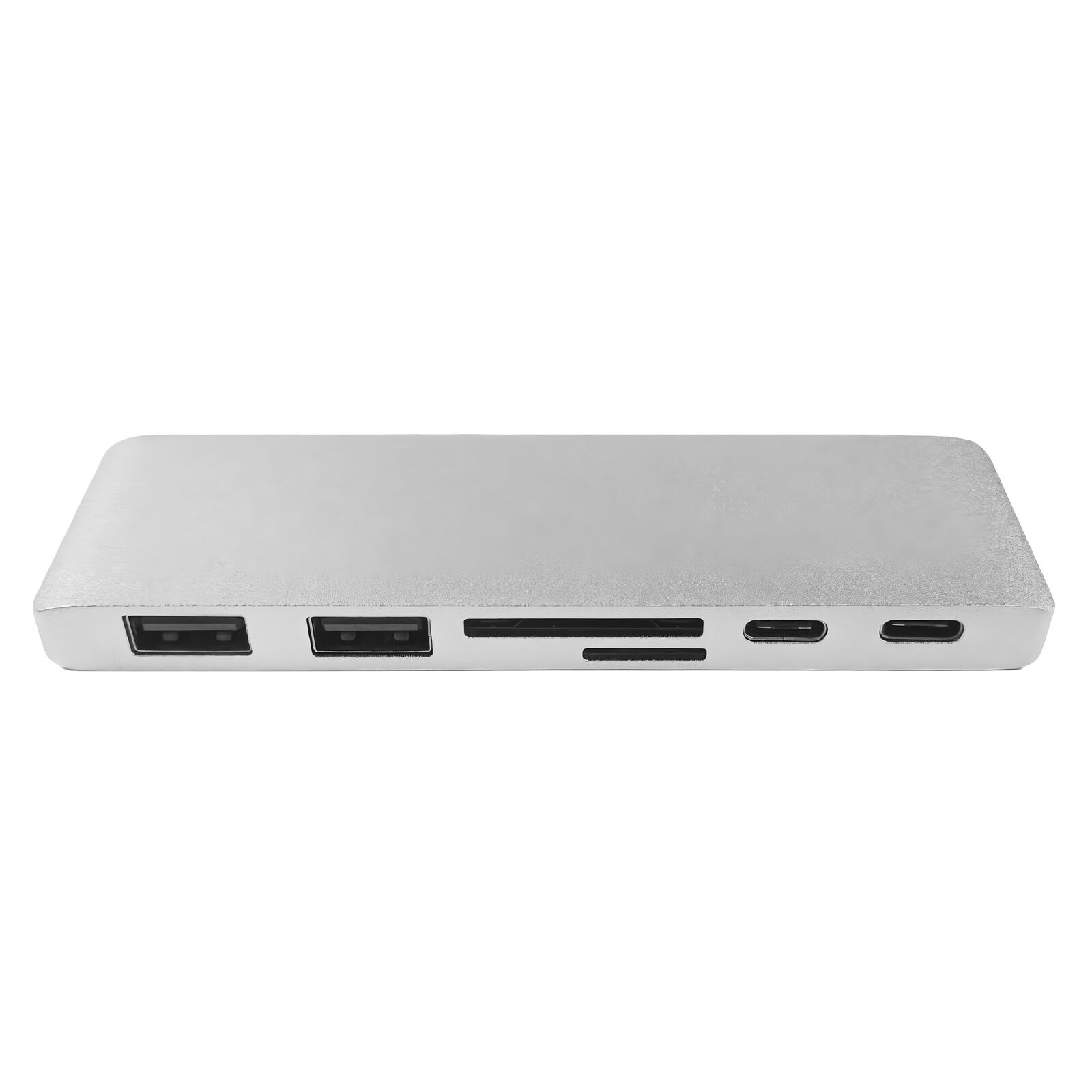 Адаптер Type C на HDMI, USB 3.0*2 + RJ45 + Type C*2 для MacBook серебристый Переходники для ноутбуков