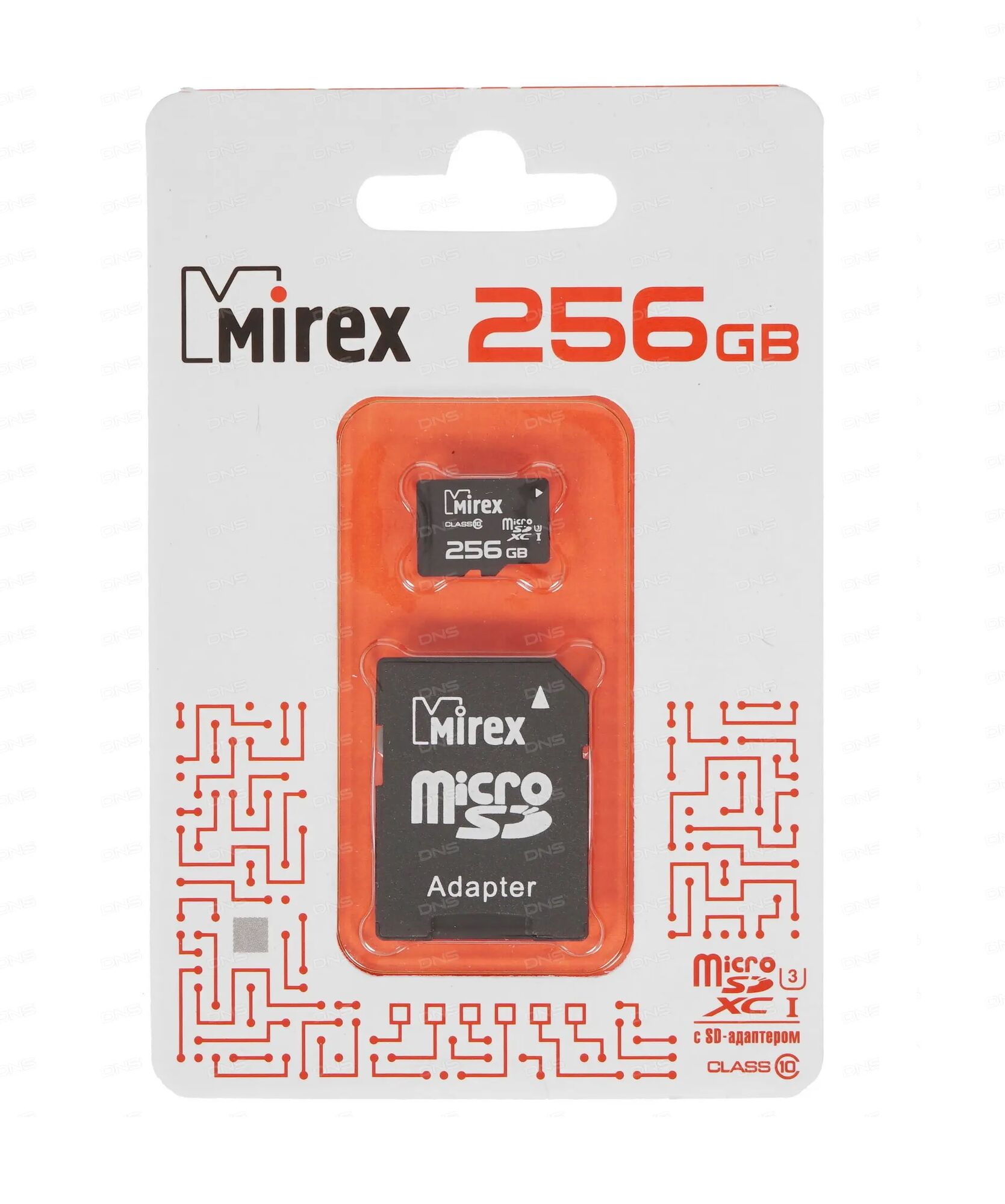 Карта памяти microSDХC с адаптером MIREX 256GB (UHS-I, U3, class 10)