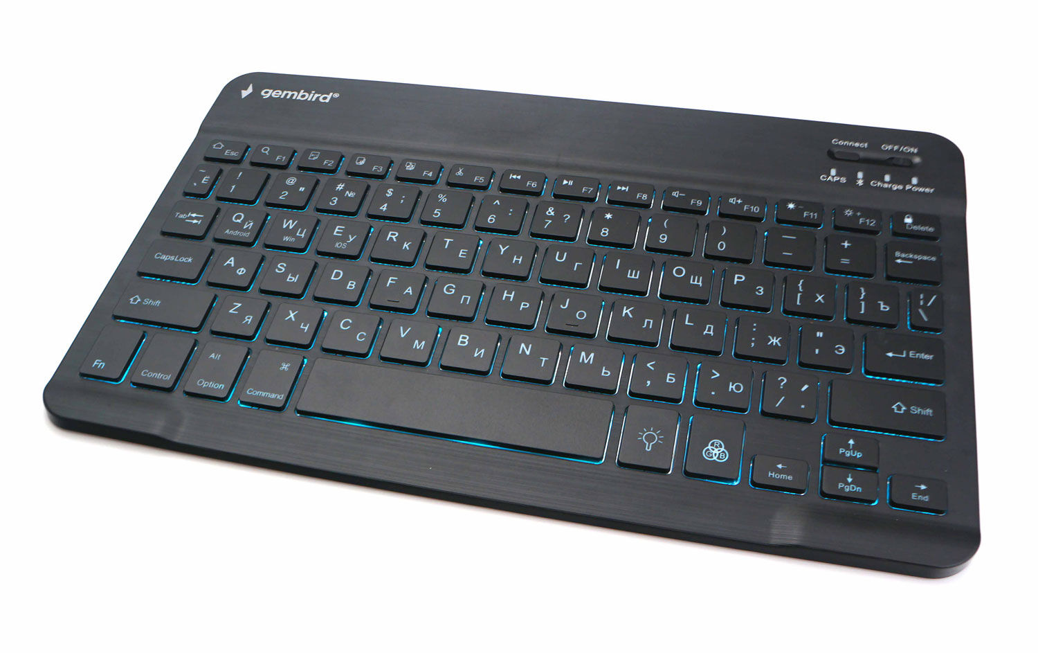 Клавиатура беспроводная, 78 клавиш, Bluetooth, ножничный тип клавиш, ультратонкая Gembird KBW-4N 4